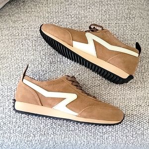 Rag & Bone Retro Runner Tobacco Brown Suede Womens Sneaker worn once 7 7.5